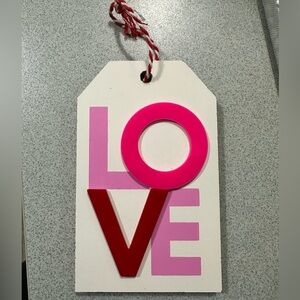 Pink and Red LOVE Tag